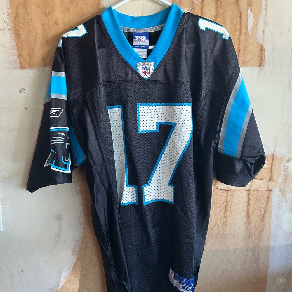 Vintage Reebok Carolina Panthers Black Home QB Jake Delhomme #17 Football Jersey